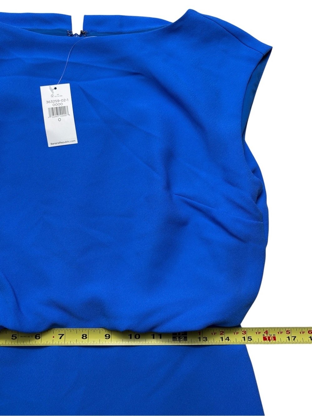 NWT Banana Republic Drape Back Mini Dress Cobalt Blue Size 0 - Picture 5 of 9